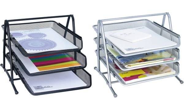WEDO Briefablage Office, aus Drahtmetall, 3 Ablagen, silber (61021138)