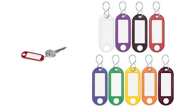 Wedo Schlüsselanhänger mit S-Haken Kunststoff, verschiedene Farben auswählbar