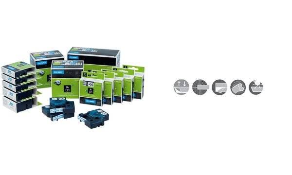 DYMO D1 Schriftbandkassette schwarz/rot, 24 mm x 7 m