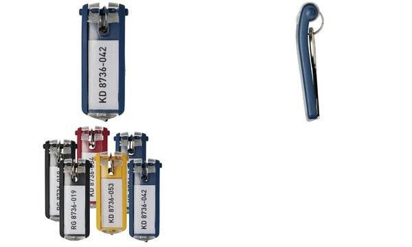 Durable Schlüsselanhänger 195707 Key Clip - 1957 Blau 6 St.