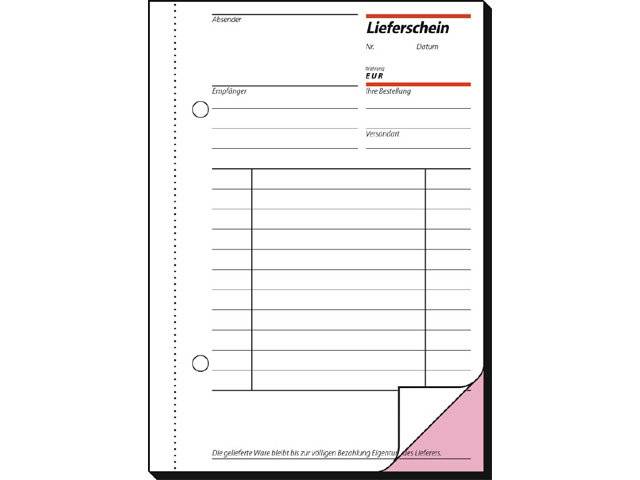 sigel Formularbuch Lieferschein mit Empfangsschein, A5 (8200040)