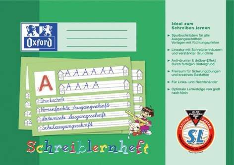 OXFORD Schreiblernheft liniert DIN A4 quer 16 Blätter 100050305