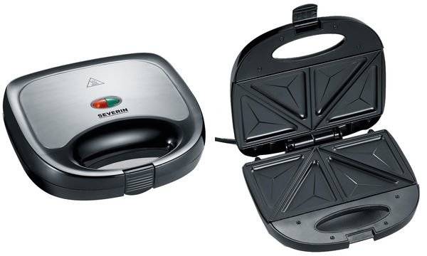 Severin SA 2969 Sandwich-Toaster Schwarz, Edelstahl