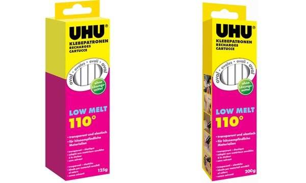 UHU Klebepatrone Low Melt, 200 g, transparent