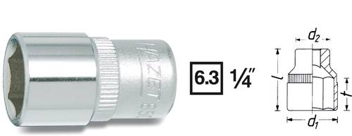 Douille 6 pans extérieurs 5 mm Longueur: 25 mm Hazet 850-5 Propulseur: 1/4 (6.3 mm) 1 pc(s)