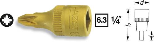 Hazet 8507-PZ3 Kreuzschlitz Pozidriv Steckschlüssel-Bit-Einsatz PZ 3 1/4  (6.3 mm)