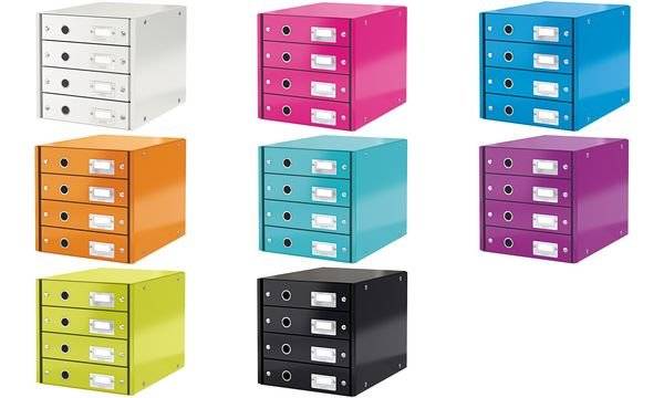 Leitz Click & Store 6049-00-95 Schubladenbox Schwarz DIN A4 Anzahl der Schubfächer: 4