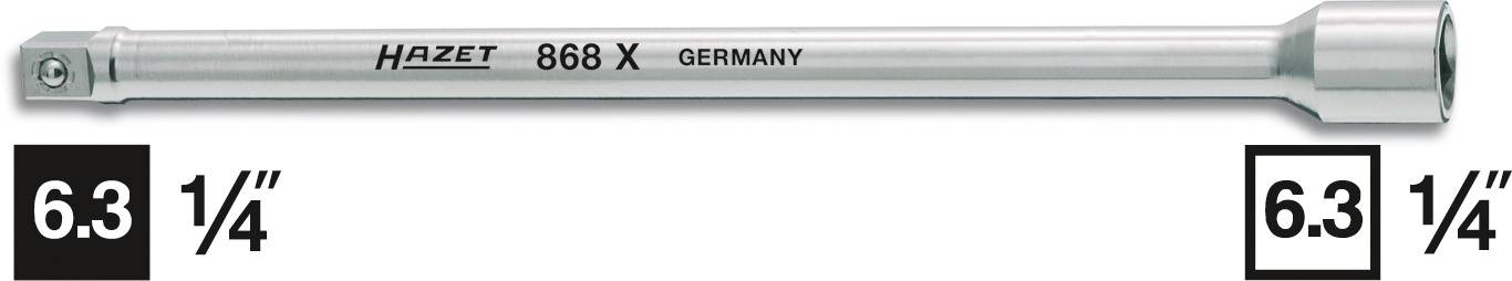 Hazet 868X Steckschlüssel-Verlängerung Antrieb 1/4" (6.3 mm) Abtrieb 1/4" (6.3 mm) 147 mm 1 St.