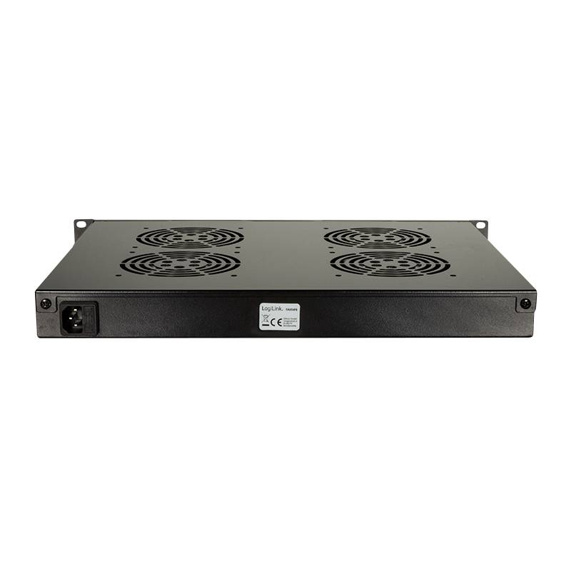 LogiLink FAU04FB 19 Zoll 4 x Netzwerkschrank-Lüfter Schwarz