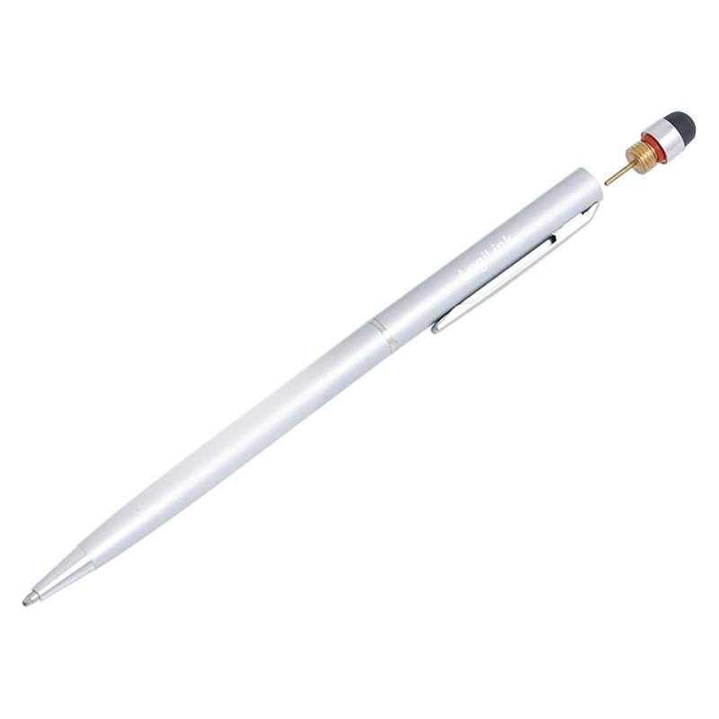LogiLink AA0041 Touchpen mit Kugelschreiber Silber