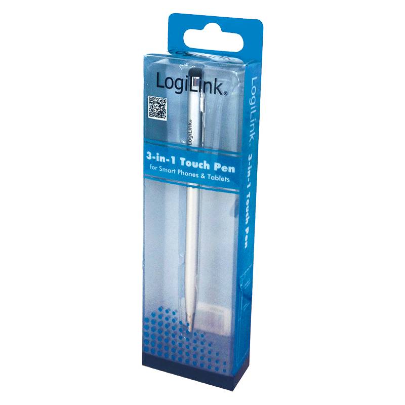 LogiLink AA0041 Touchpen mit Kugelschreiber Silber