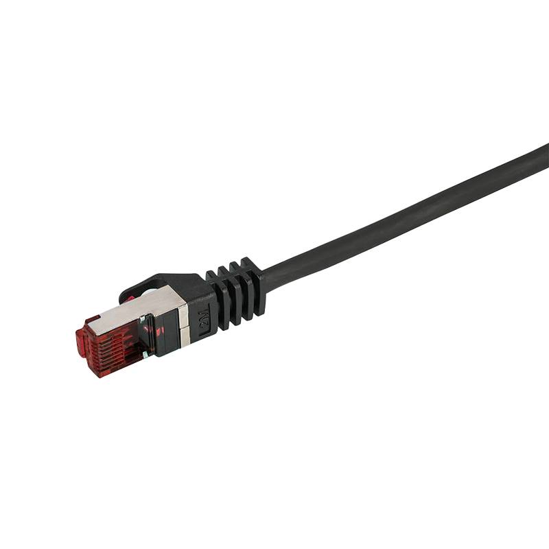 LogiLink CQ2083S RJ45 Netzwerkkabel, Patchkabel CAT 6 S/FTP 7.50 m Schwarz Flammwidrig, mit Rastnasenschutz 1 St.