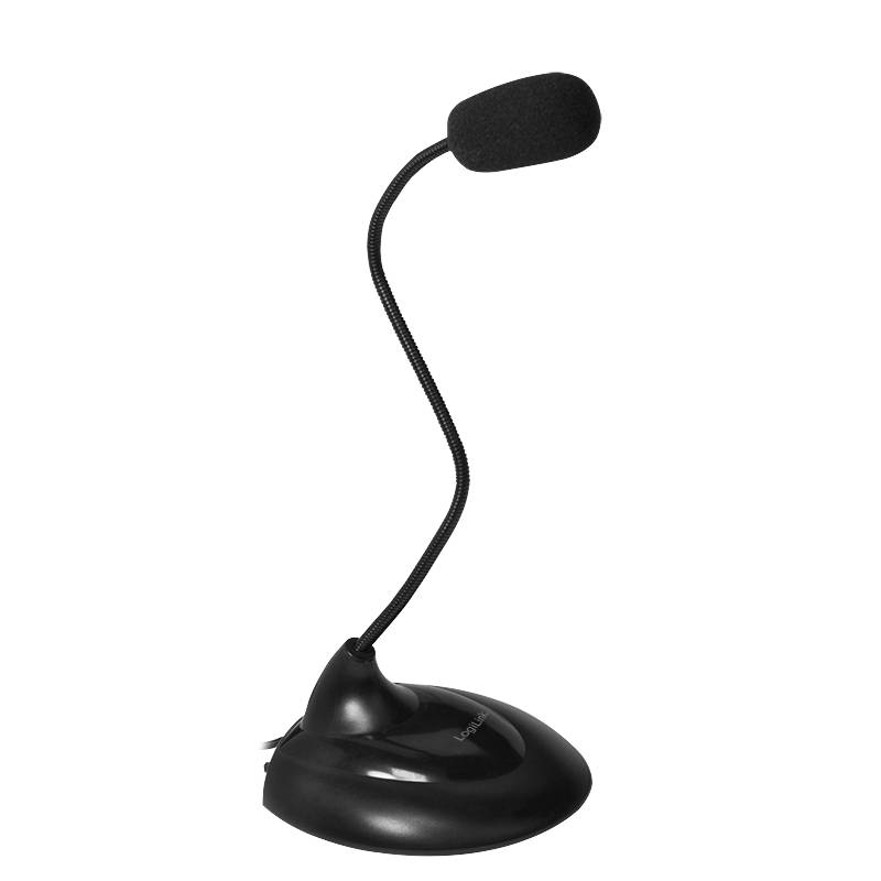 LogiLink Multimedia Mikrofon mit Standfuss und Flexiblem Hals