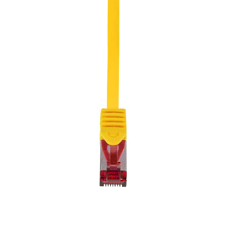 LogiLink CQ2047S RJ45 Netzwerkkabel, Patchkabel CAT 6 S/FTP 1.50 m Gelb Flammwidrig, mit Rastnasenschutz 1 St.