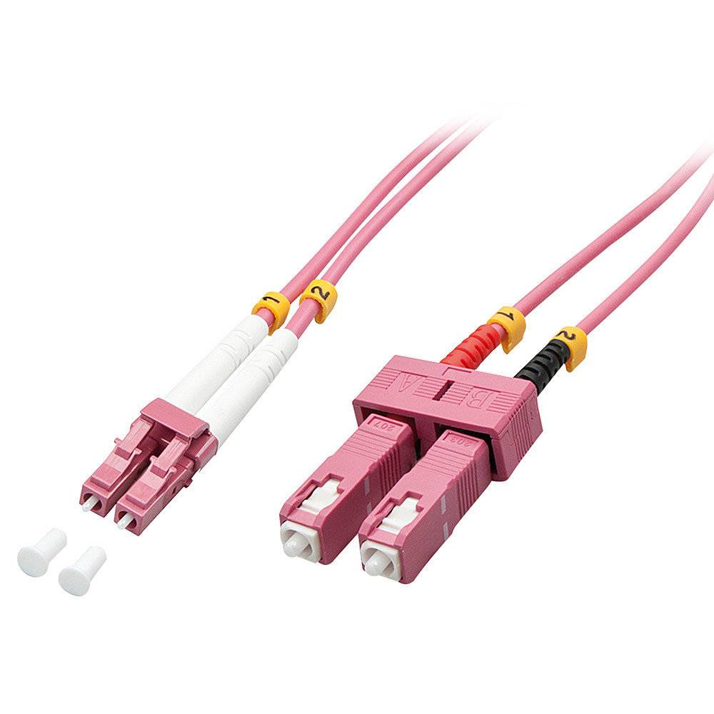 LINDY 46364 Glasfaser LWL Anschlusskabel Multimode OM4 10.00 m