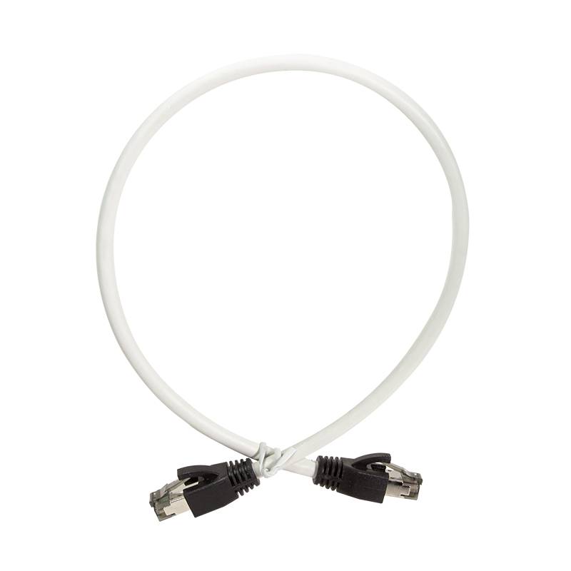LogiLink CQ8022S RJ45 Netzwerkkabel, Patchkabel CAT 8.1 S/FTP 0.50 m Hellgrau Halogenfrei 1 St.