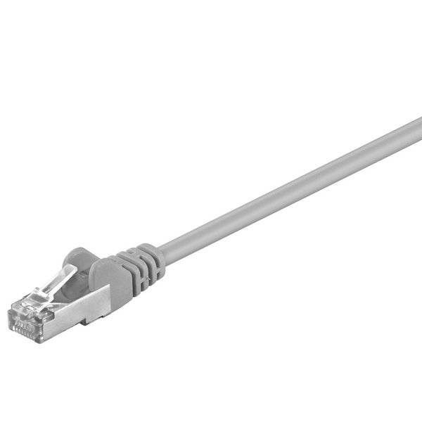 Goobay 50146 CAT 5e Netzwerkkabel RJ45 Stecker 100 MHz CCA Leiter Ethernet LAN Kabel SF/UTP 2x Schirmung Grau, 3.00 m