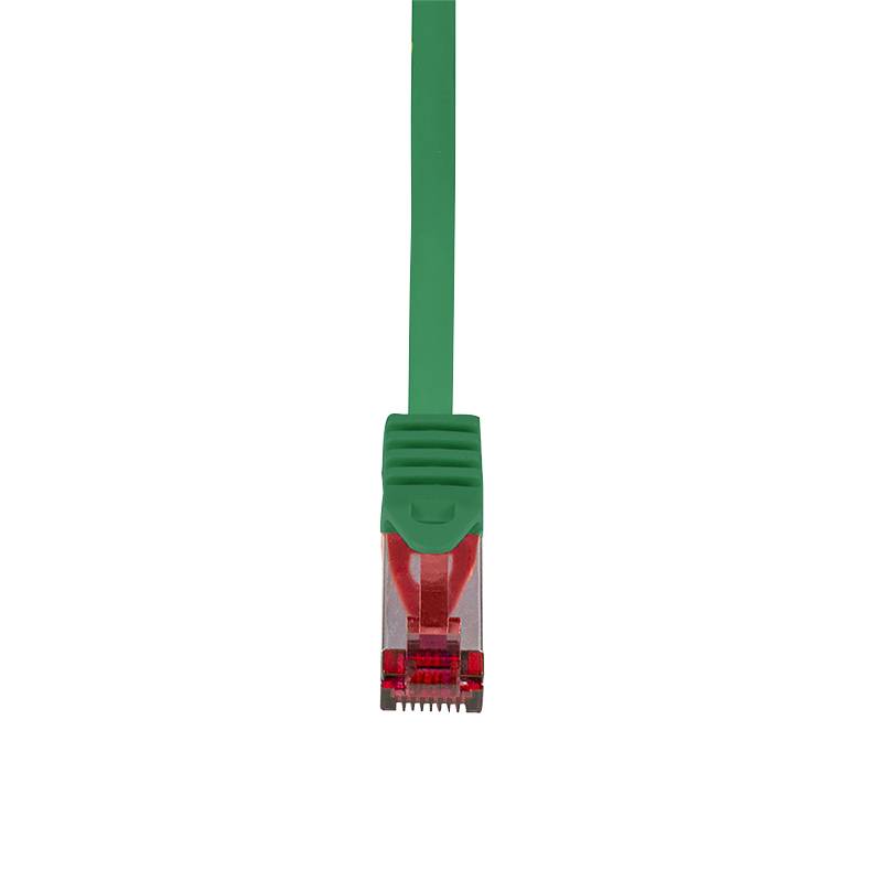 LogiLink CQ2065S RJ45 Netzwerkkabel, Patchkabel CAT 6 S/FTP 3.00 m Grün Flammwidrig, mit Rastnasenschutz 1 St.