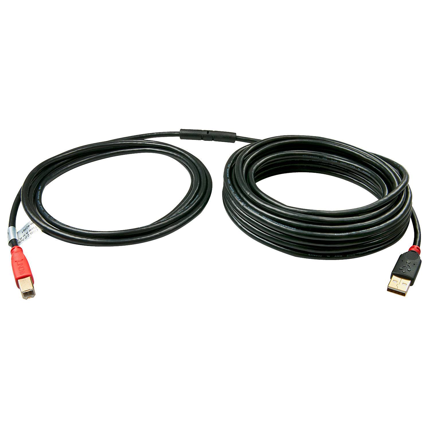 LINDY USB-Kabel USB 2.0 USB-A Stecker, USB-A Buchse 10.00 m Schwarz 42761