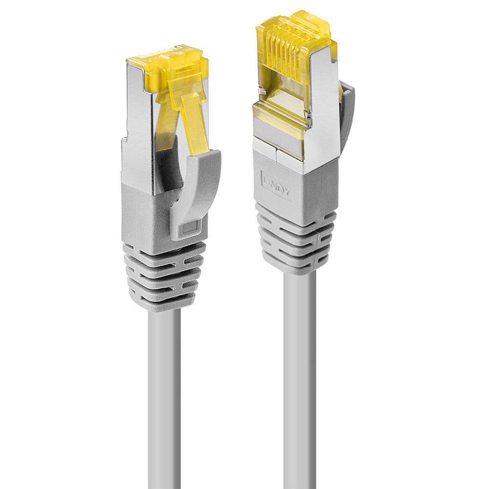 LINDY 47262 RJ45 Netzwerkkabel, Patchkabel CAT 6a (Rohkabel CAT 7) S/FTP 1.00 m Grau mit Rastnasenschutz 1 St.