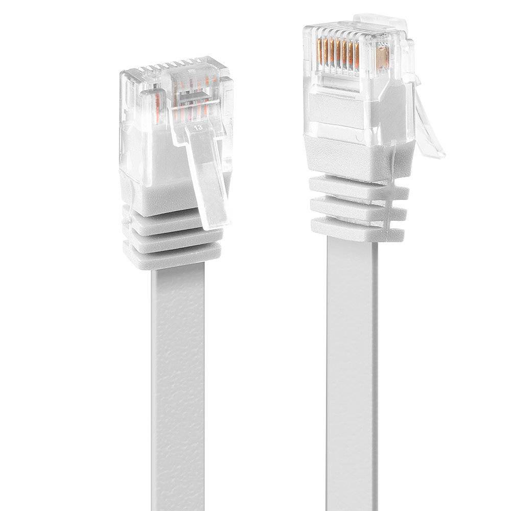 LINDY 47504 RJ45 Netzwerkkabel, Patchkabel CAT 6 U/UTP 5.00 m Weiß mit Rastnasenschutz 1 St.