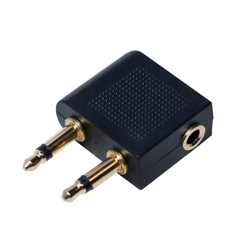 Logilink Audio-Adapter,2x3,5mm2-Pin/M zu 3,5 mm 3-Pin/F, 90°