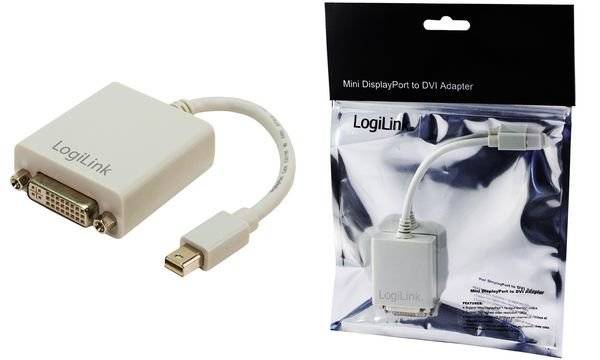 LogiLink Adapter, Mini DisplayPort Stecker - 24+5 Pol DVI (11111384)