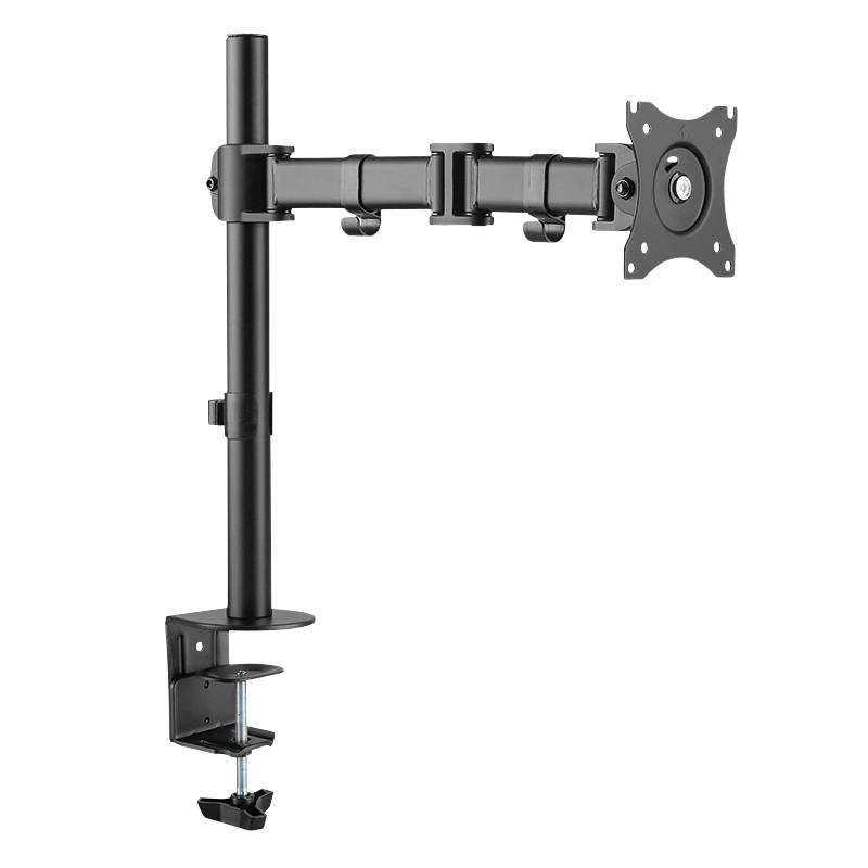 LogiLink BP0021 1fach Monitor-Tischhalterung 33,0 cm (13") - 68,6 cm (27") Schwarz Neigbar, Schwenkbar