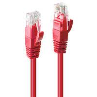 LINDY 48031 RJ45 Netzwerkkabel, Patchkabel CAT 6 U/UTP 0.50 m Rot 1 St.
