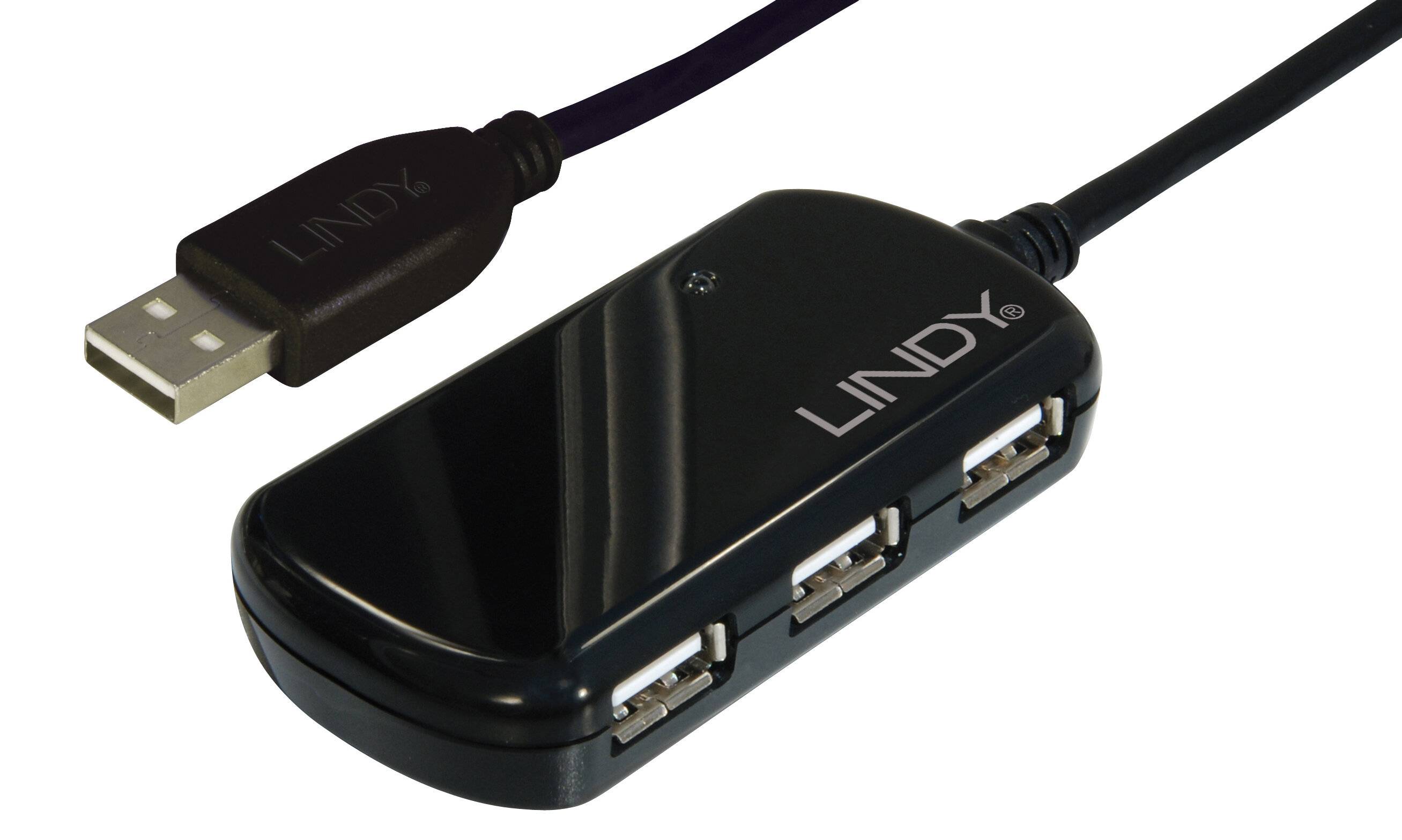 LINDY 42781 USB 2.0-Hub mit eingebautem Repeater