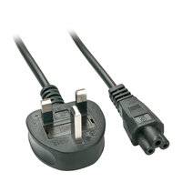 LINDY Strom Anschlusskabel [1x Kleeblatt-Stecker C6 - 1x UK-Stecker] 2.00 m