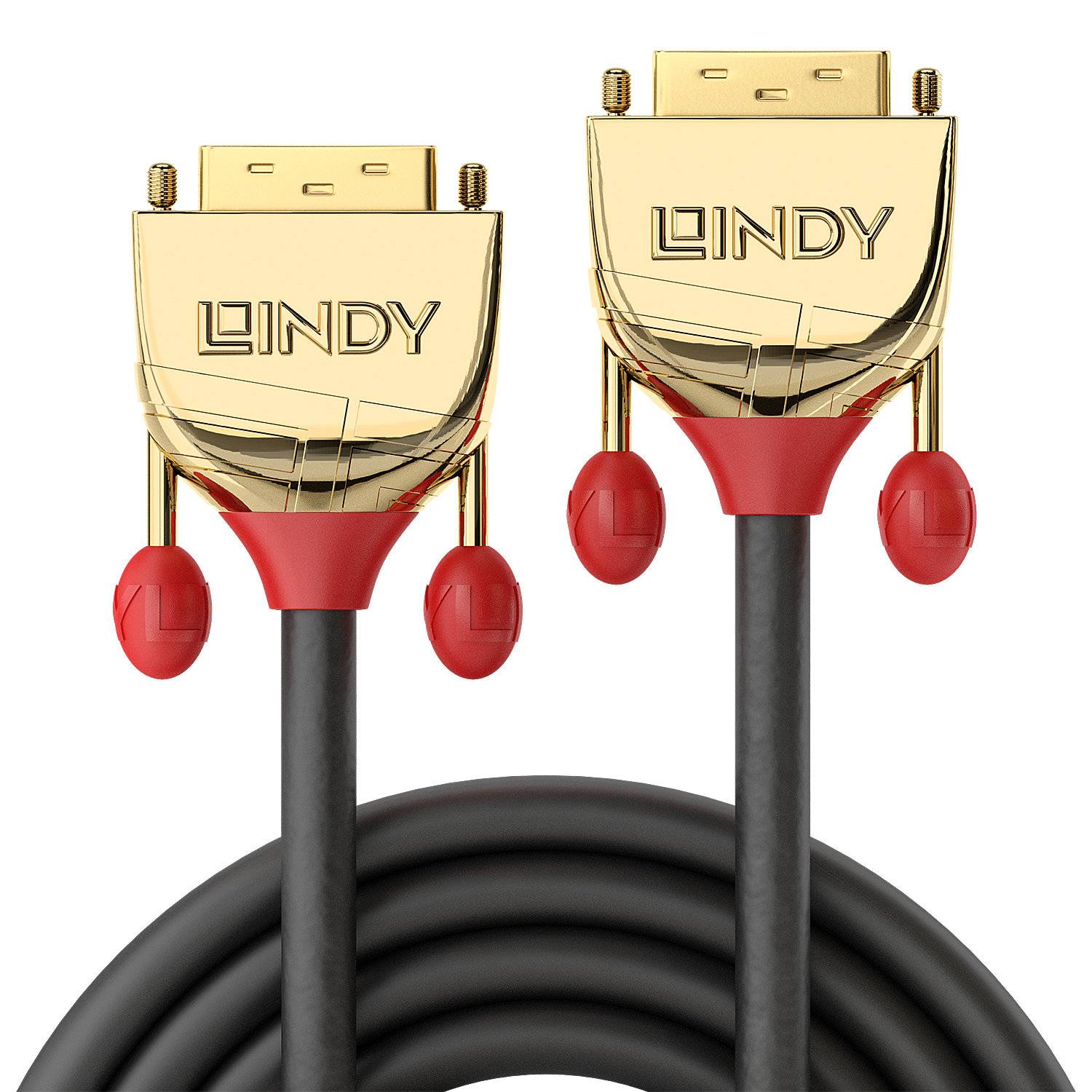 LINDY DVI Anschlusskabel DVI-D 18+1pol. Stecker, DVI-D 18+1pol. Stecker 20.00 m Grau 36217 DVI-Kabel