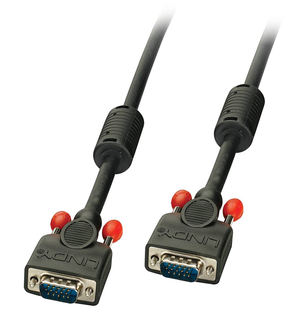 LINDY VGA Anschlusskabel VGA 15pol. Stecker, VGA 15pol. Stecker 2.00 m Schwarz 36373 VGA-Kabel