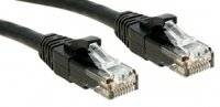 LINDY 45432 RJ45 Netzwerkkabel, Patchkabel CAT 6 U/UTP 1.00 m Schwarz mit Rastnasenschutz 1 St.