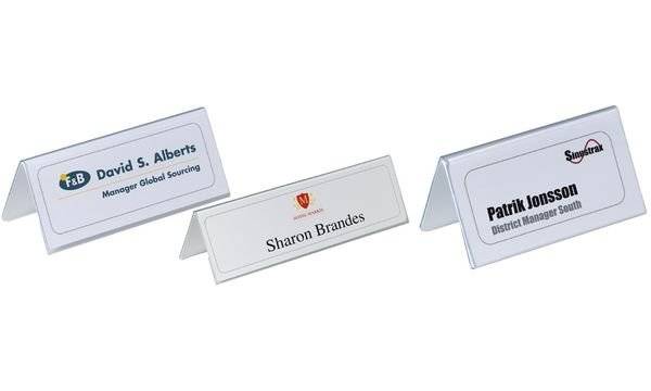 DURABLE Tischnamensschild 805219 210x61/122mm tr 25 St./Pack.