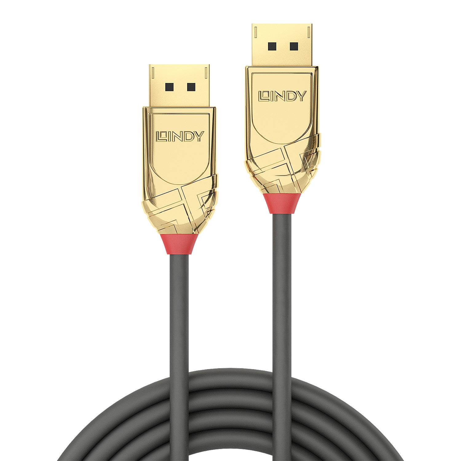 LINDY DisplayPort Anschlusskabel DisplayPort Stecker, DisplayPort Stecker 10.00 m Grau 36296 DisplayPort-Kabel