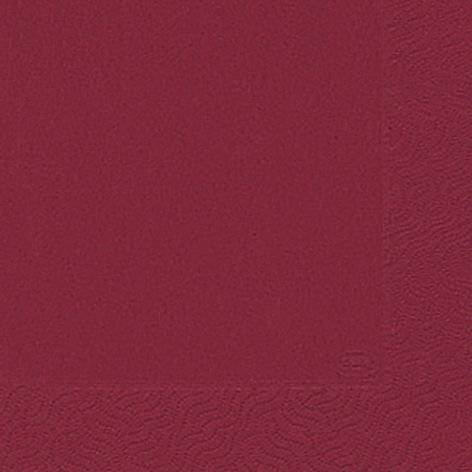 Servietten 3lagig Tissue Uni bordeaux, 33 x 33 cm, 20