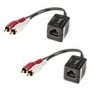 LINDY Stereo Audio Extender Cat.5/6 100m Cinch Audio Extender über Netzwerkkabel RJ45 100m