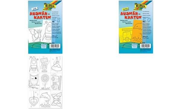 folia Ausnähkarten, 110 x 170 mm, farbig sortiert (57905831)