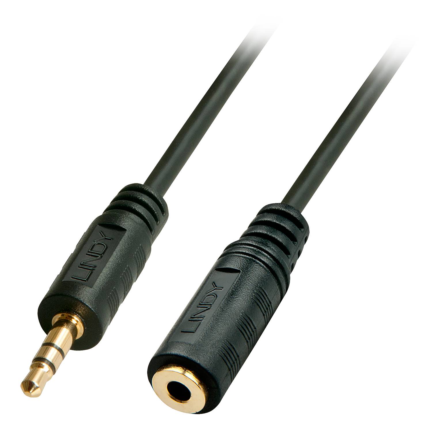 LINDY 35653 Klinke Audio Verlängerungskabel [1x Klinkenstecker 3.5 mm - 1x Klinkenbuchse 3.5 mm] 3.00 m Schwarz