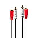 LINDY 35664 Cinch Audio Anschlusskabel [2x Cinch-Stecker - 2x Cinch-Stecker] 10.00 m Schwarz