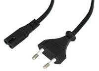 LINDY Strom Anschlusskabel [1x Euro-Stecker - 1x Kleingeräte-Buchse C7] 5.00 m Schwarz