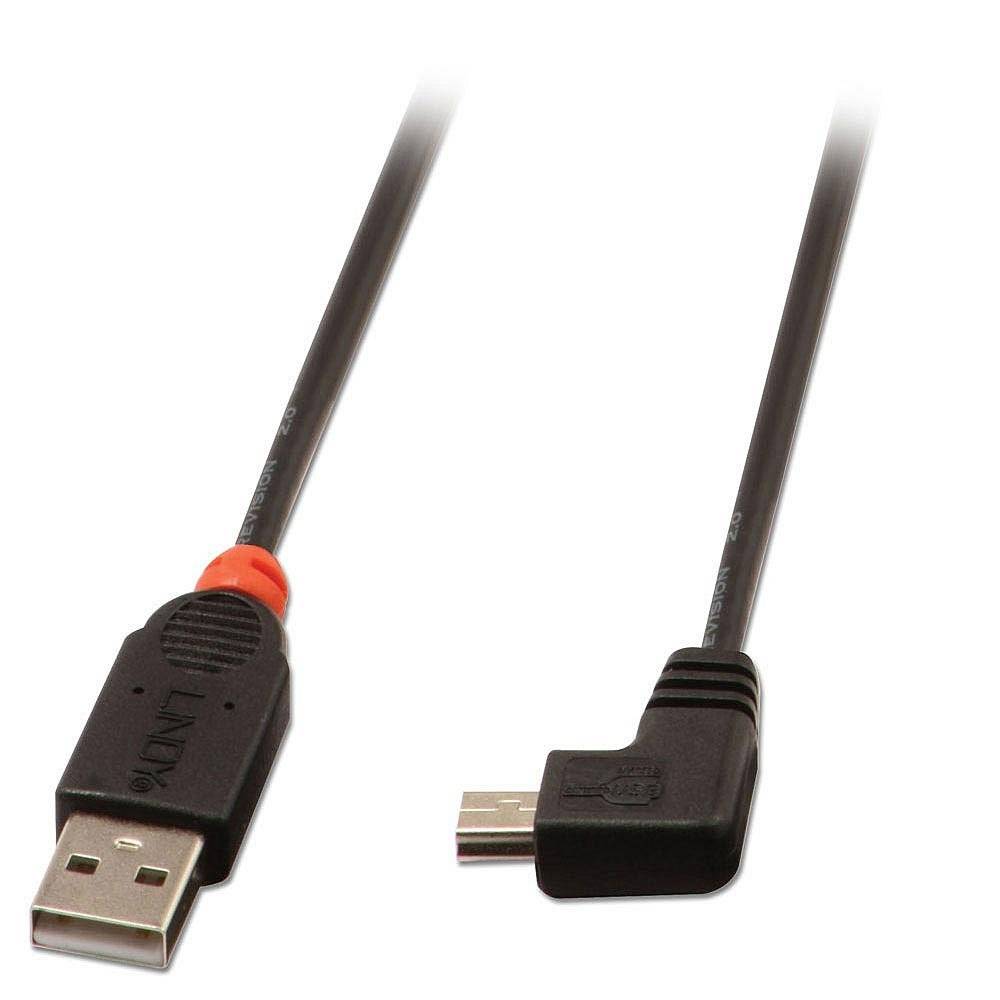 LINDY USB-Kabel USB 2.0 USB-A Stecker, USB-Mini-B Stecker 2.00 m Schwarz 31972