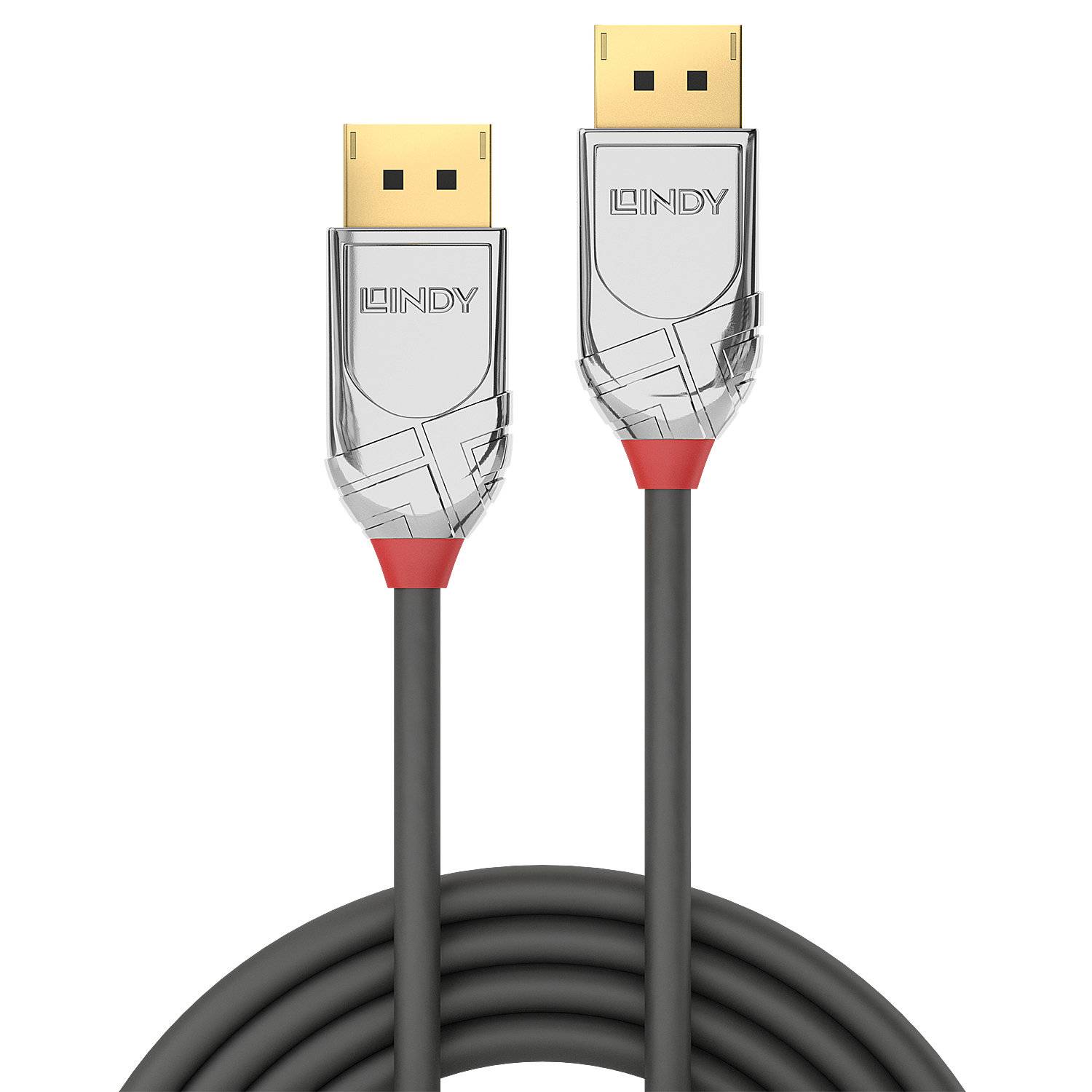 LINDY DisplayPort Anschlusskabel DisplayPort Stecker, DisplayPort Stecker 5.00 m Grau 36304 DisplayPort-Kabel