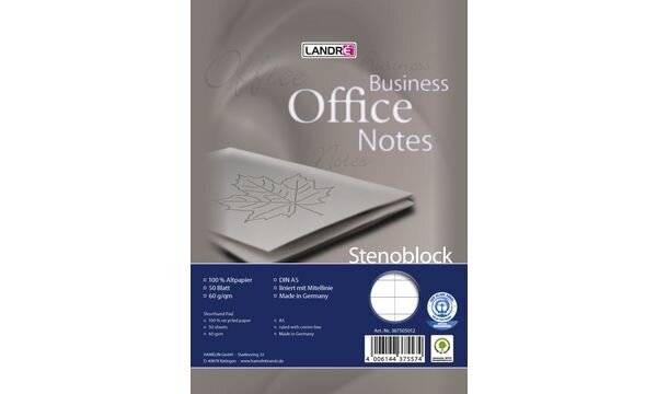 LANDRÉ Stenoblock A5, 40 Blatt, mit Mittellinie (5400082)