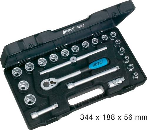 Hazet Steckschlüsselsatz metrisch 3/8  (10 mm) 22teilig 880-2