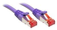 LINDY 47821 RJ45 Netzwerkkabel, Patchkabel CAT 6 S/FTP 0.50 m Violett mit Rastnasenschutz 1 St.