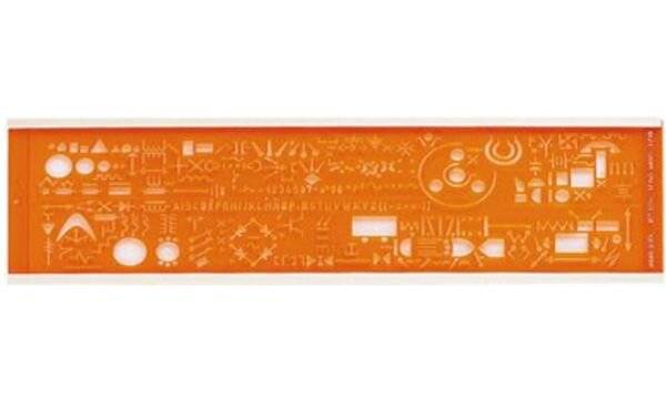 MINERVA Schriftschablone Electrographe, 13 A, NF Norm