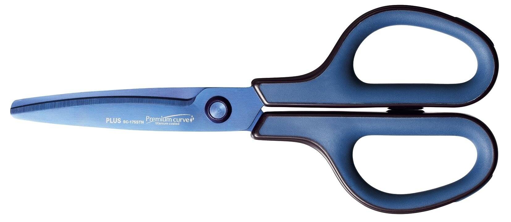 PLUS JAPAN 35057 Schere schwarz-blau 17,5 cm Organisation
