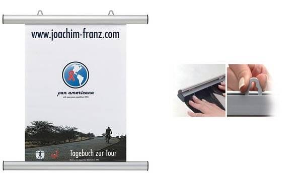 Posterschiene Aluminium 1005mm breit silber 2 Stück